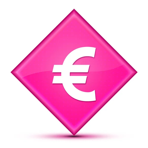 Euro Symbol Ikona Izolované Speciální Modré Diamantové Tlačítko Abstraktní Ilustrace — Stock fotografie