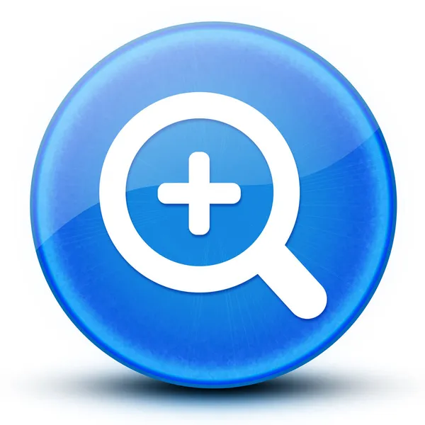 Zoom Eyeball Glossy Elegant Blue Button Abstract Illustration — Stock Photo, Image
