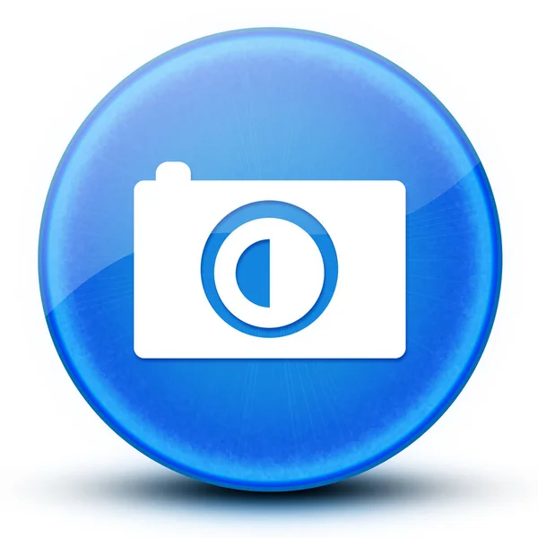 Photo Camera Eyeball Glossy Elegant Blue Button Abstract Illustration — Stock Photo, Image