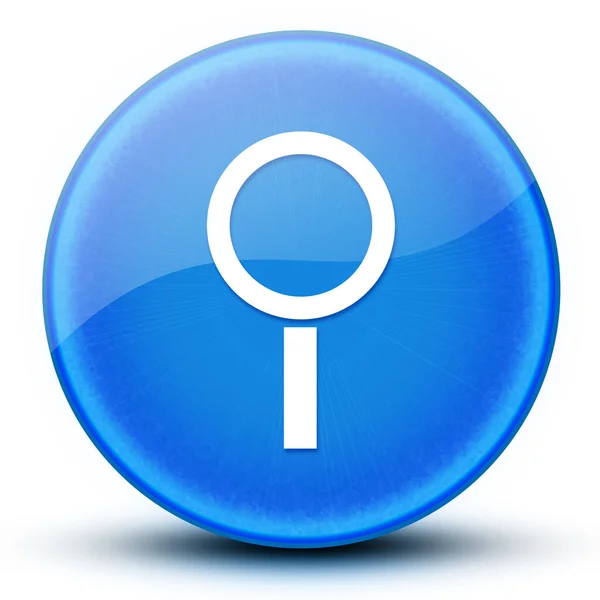 Αναζήτηση Γυαλιστερό Κομψό Μπλε Στρογγυλό Κουμπί Αφηρημένη Εικόνα — Φωτογραφία Αρχείου