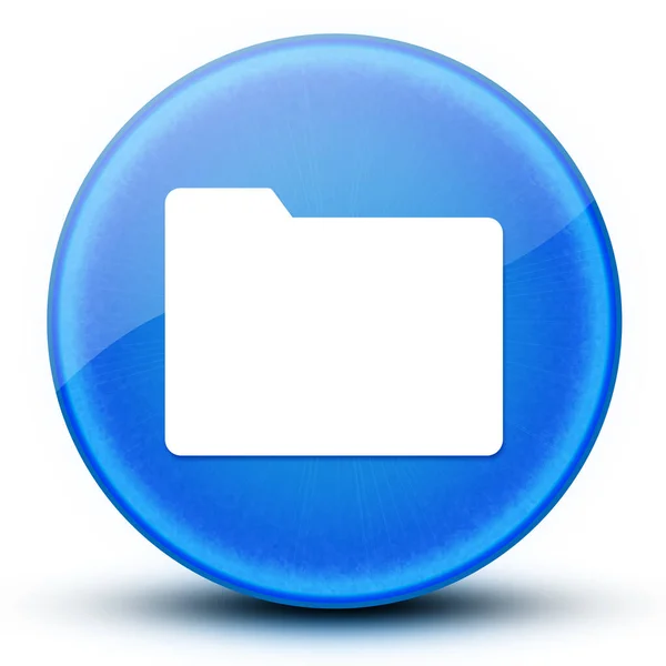 Folder Eyeball Glossy Blue Button Abstract Illustration — Stock Photo, Image