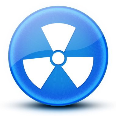 Radyasyon göz kamaştırıcı zarif mavi yuvarlak düğme soyut resimleme