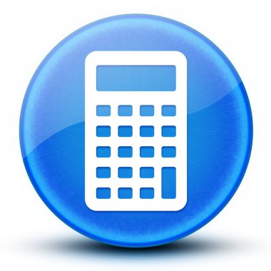 Hesap makinesi göz kamaştırıcı zarif mavi yuvarlak düğme soyut resimleme