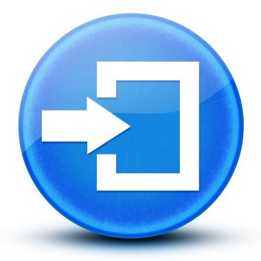 Giriş gözü parlak mavi yuvarlak tuş soyut illüstrasyon