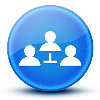 İletişim konsepti göz kamaştırıcı zarif mavi yuvarlak düğme soyut illüstrasyon