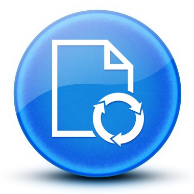 Belge süreci göz kamaştırıcı zarif mavi yuvarlak düğme soyut illüstrasyon