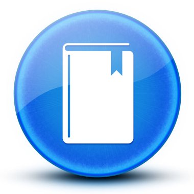 Kitap göz kamaştırıcı zarif mavi yuvarlak düğme soyut resimleme