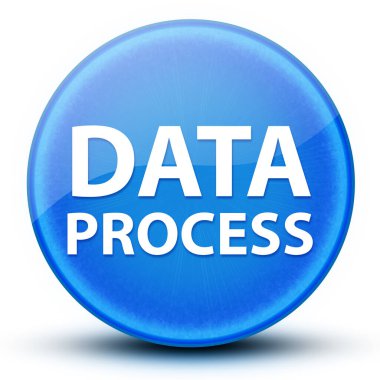 Veri İşlemi göz kamaştırıcı zarif mavi yuvarlak düğme soyut illüstrasyon