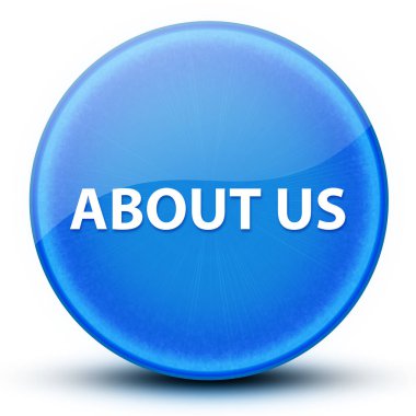 Bizlerin göz kamaştırıcı parlak mavi yuvarlak düğmesi hakkında soyut illüstrasyon