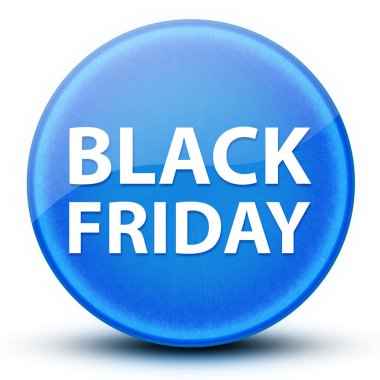 Siyah Cuma göz kamaştırıcı zarif mavi yuvarlak düğme soyut çizim