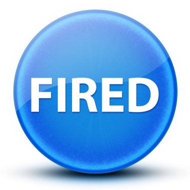 Ateşlenmiş göz küresi parlak mavi yuvarlak düğme soyut resimleme