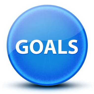 Hedefler göz kamaştırıcı zarif mavi yuvarlak düğme soyut resimleme