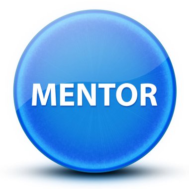 Akıl hocası göz kamaştırıcı zarif mavi yuvarlak düğme soyut çizim