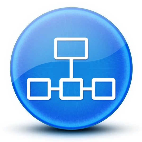 网络连接眼球光滑典雅的蓝色圆形按钮摘要插图 — 图库照片