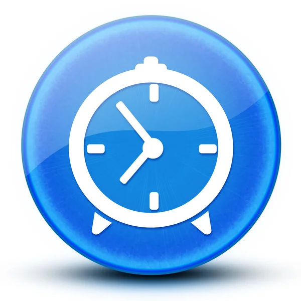 Uhr Augapfel Glänzend Elegant Blau Runde Taste Abstrakte Illustration — Stockfoto