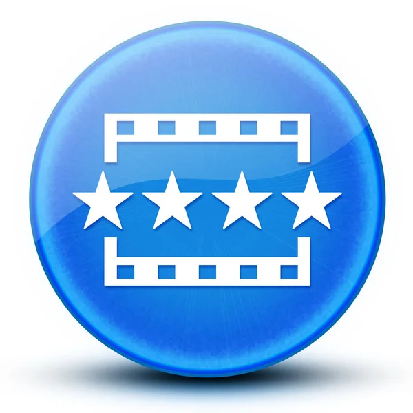 Film Vélemények Szemgolyó Fényes Elegáns Kék Kerek Gomb Elvont Illusztráció — Stock Fotó