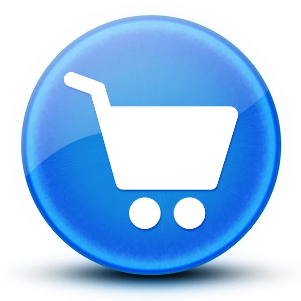 Shopping Cart Eyeball Glossy Elegant Blue Button Abstract Illustration — Stock Photo, Image