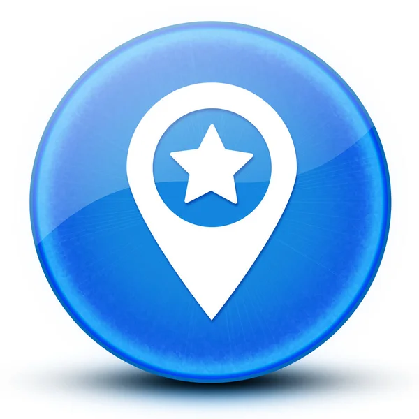 Map Pointer Star Eyeball Glossy Elegant Blue Button Abstract Illustration — Stock Photo, Image