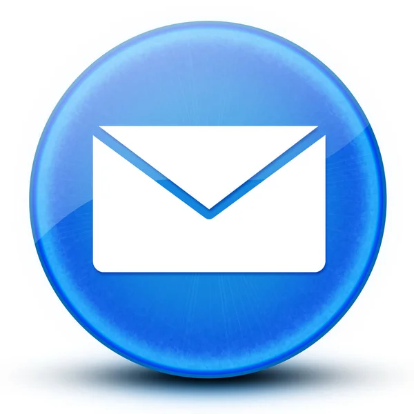 Mail Szemgolyó Fényes Elegáns Kék Kerek Gomb Elvont Illusztráció — Stock Fotó