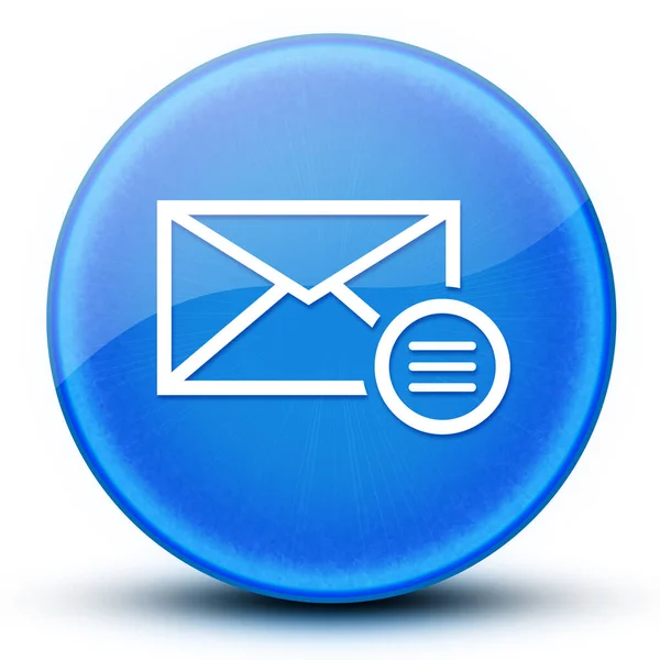 Mail Opcja Gałka Oczna Błyszczący Elegancki Niebieski Okrągły Przycisk Abstrakcyjny — Zdjęcie stockowe