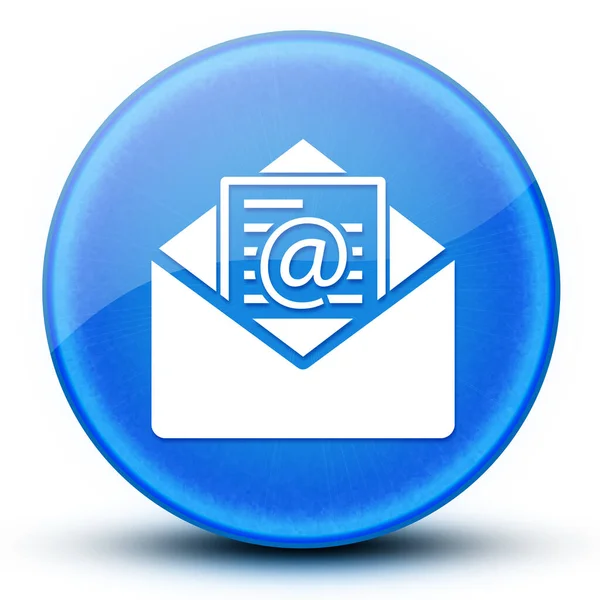 Newsletter Email Eye Błyszczący Elegancki Niebieski Okrągły Przycisk Abstrakcyjny Ilustracja — Zdjęcie stockowe