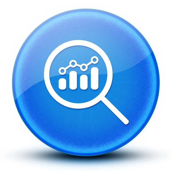 Bekijk Financiële Analytics Metrics Onderzoek Oogbol Glanzend Elegant Blauw Ronde — Stockfoto