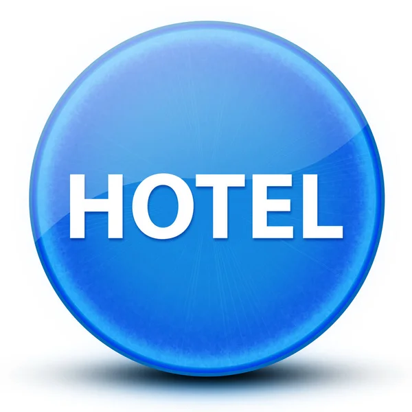 Hotel Augapfel Glänzend Elegant Blau Runde Taste Abstrakte Illustration — Stockfoto