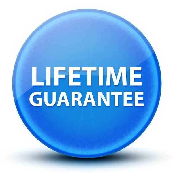 Lifetime Guarantee Eyeball Glossy Elegant Blue Button Abstract Illustration — Stock Photo, Image