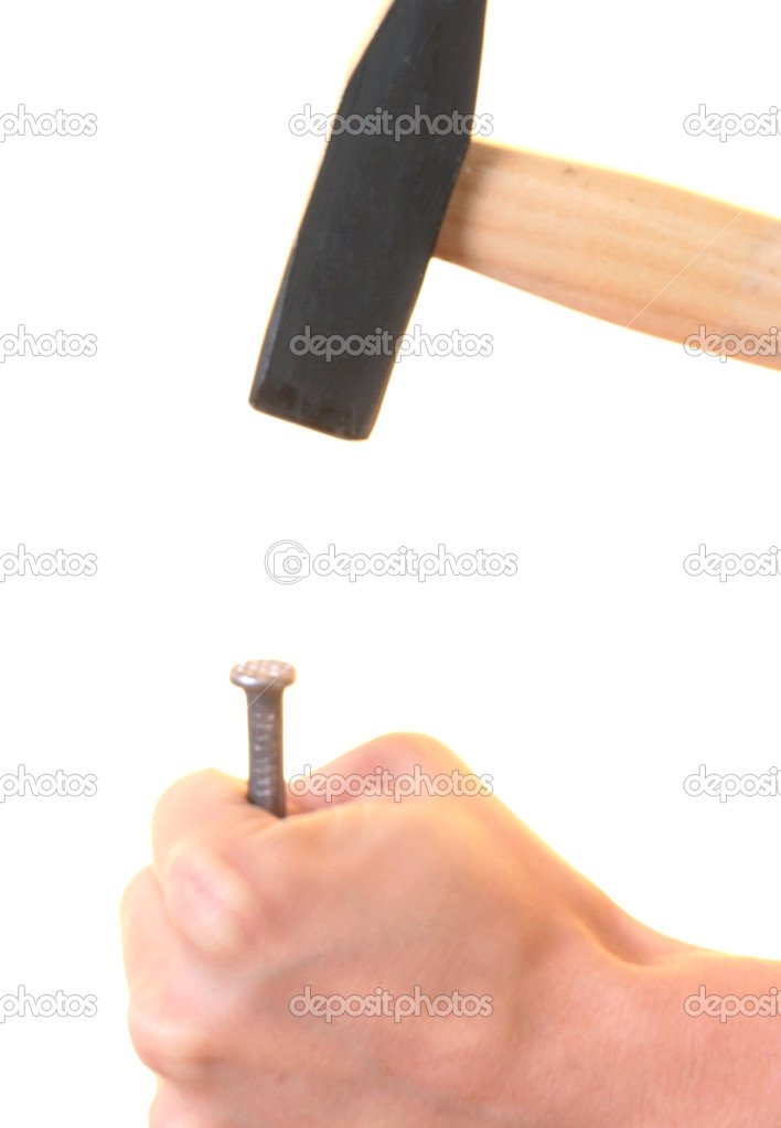 Hammering a nail