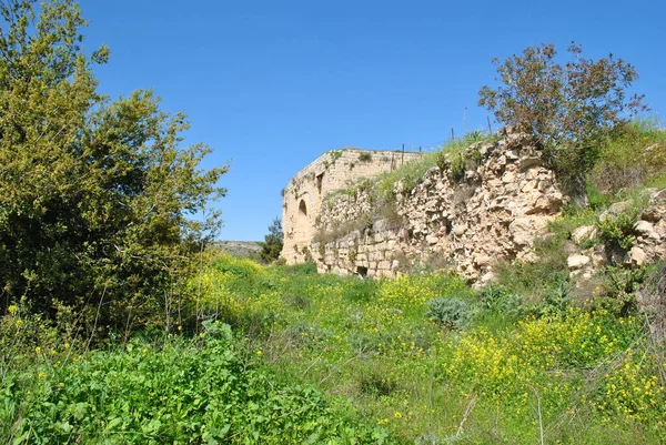 Ερείπια Του Φρουρίου Σταυροφόρου Chateau Neuf Metsudat Hunin Βρίσκεται Στην — Φωτογραφία Αρχείου