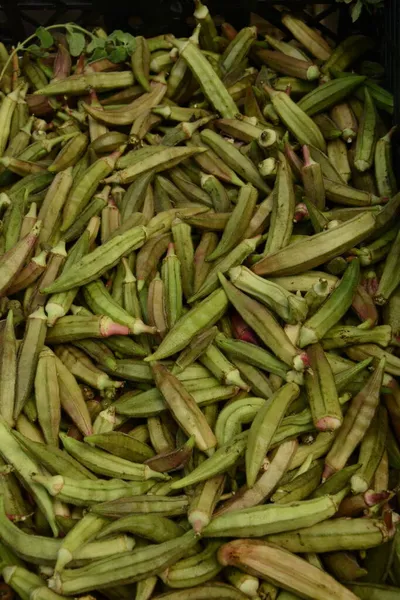 İsrail, Akko 'daki sokak pazarında taze bamya