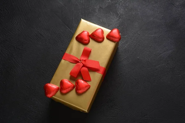 Concepto Amor Para Día San Valentín Con Momento Dulce Romántico — Foto de Stock