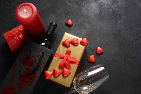 Concepto Amor Para Día San Valentín Con Momento Dulce Romántico — Foto de Stock