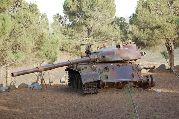 Destruido Tanque Sirio T62 Valle Las Lágrimas Israel Guerra Yom —  Fotos de Stock