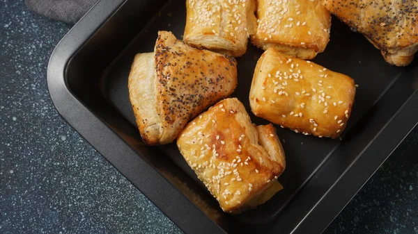 Burekas Con Queso Champiñones Papa Pasteles Salados Israelíes — Foto de Stock