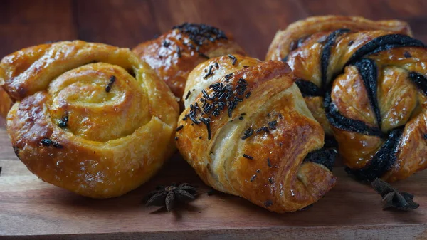 Franse Gebak Israël Broodjes Zoete Deegwaren Croissants — Stockfoto