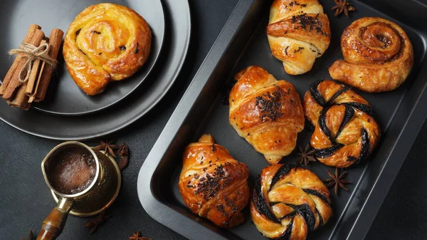 Pâtisseries Françaises Israël Rouleaux Croissants Sucrés — Photo