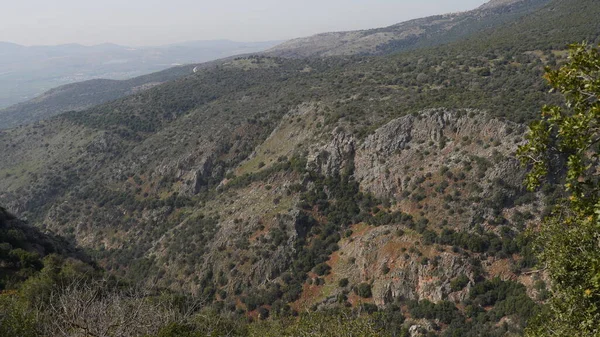 Les Hauteurs Golan Près Frontière Israélienne Avec Liban Paysage Sur — Photo