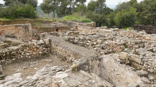 Arkeologiska Utgrävningar Och Ruinerna Antika Romerska Och Talmudiska Eran Stad — Stockfoto
