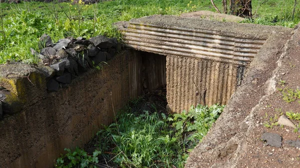 Vecchio Bunker Siriano Rimane Sul Gadot Lookout Israele Alle Pendici — Foto Stock