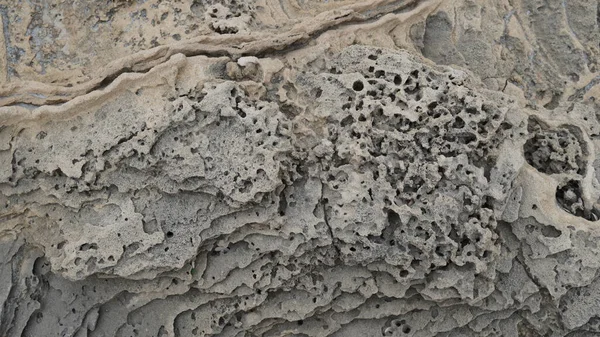 Volcanogenic Rock Slabs Seashore Natural Rocky Breakwater Seashore — Stock Photo, Image