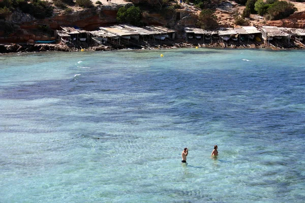 Zomer Toeristische Bestemming Bij Uitstek Balearen Hun Turquoise Zee Ibiza — Stockfoto