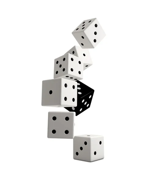 White and black cubes — Stock Photo, Image