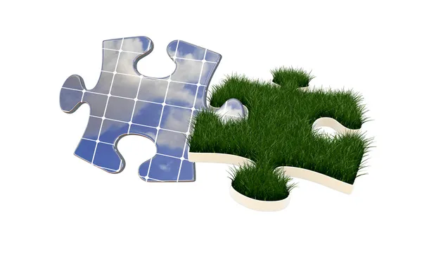 Puzzle grass — Stock Photo, Image