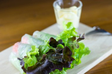 taze sebze bahar rulo, temiz gıda.