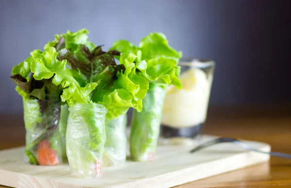 Fresh Vegetable Spring Roll Clean Food — Stock Photo, Image