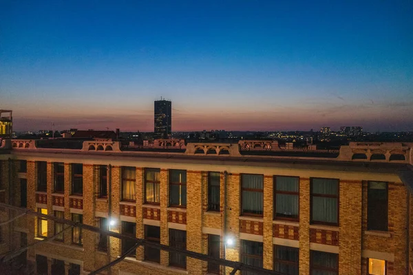 View City Brussels Sunset Belgium Viewpoint Poelaert Square — Stock Photo, Image