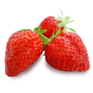 yaprakları ile çilek.