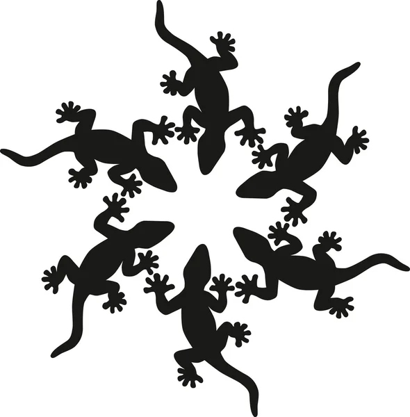 Silueta de lagartos — Archivo Imágenes Vectoriales