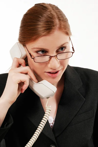 Mujer de negocios hablando — Foto de Stock